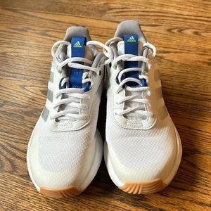 Adidas size 2 white basketball shoes